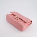 Chanel Pink Medium Double Flap Bag in Lambskin Leather with Gold Hardware RRP £8,850