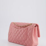 Chanel Pink Medium Double Flap Bag in Lambskin Leather with Gold Hardware RRP £8,850