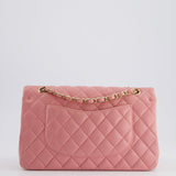 Chanel Pink Medium Double Flap Bag in Lambskin Leather with Gold Hardware RRP £8,850