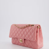 Chanel Pink Medium Double Flap Bag in Lambskin Leather with Gold Hardware RRP £8,850