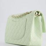 Chanel Pistachio Green Medium Double Flap Bag in Caviar Leather with Champagne Gold Hardware RRP £8,850