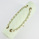 Chanel Pistachio Green Medium Double Flap Bag in Caviar Leather with Champagne Gold Hardware RRP £8,850