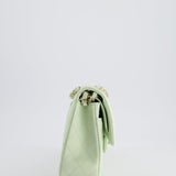 Chanel Pistachio Green Medium Double Flap Bag in Caviar Leather with Champagne Gold Hardware RRP £8,850