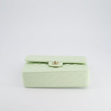 Chanel Pistachio Green Medium Double Flap Bag in Caviar Leather with Champagne Gold Hardware RRP £8,850