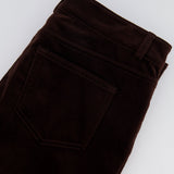 Loro Piana Dark Brown Velvet Straight Leg Trousers Size IT 46 (UK 14) RRP £1,250