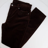 Loro Piana Dark Brown Velvet Straight Leg Trousers Size IT 46 (UK 14) RRP £1,250