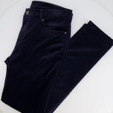 Loro Piana Navy Velvet Straight Leg Trousers Size IT 46 (UK 14) RRP £1,250