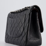 Chanel Black Jumbo Classic Double Flap Bag in Caviar Leather with Silver Hardware