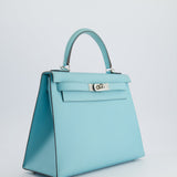 *FIRE PRICE* Hermès Kelly Sellier Bag 28cm in Bleu Atoll Epsom Leather with Palladium Hardware