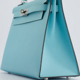 *FIRE PRICE* Hermès Kelly Sellier Bag 28cm in Bleu Atoll Epsom Leather with Palladium Hardware