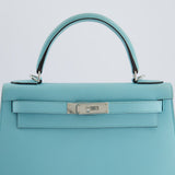 *FIRE PRICE* Hermès Kelly Sellier Bag 28cm in Bleu Atoll Epsom Leather with Palladium Hardware