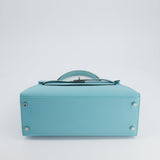 *FIRE PRICE* Hermès Kelly Sellier Bag 28cm in Bleu Atoll Epsom Leather with Palladium Hardware