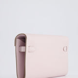 Hermès Kelly To Go Bag in Mauve Pale Epsom Leather with Palladium Hardware