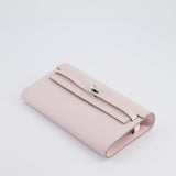 Hermès Kelly To Go Bag in Mauve Pale Epsom Leather with Palladium Hardware