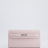 Hermès Kelly To Go Bag in Mauve Pale Epsom Leather with Palladium Hardware