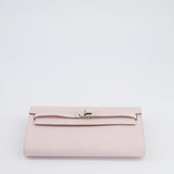 Hermès Kelly To Go Bag in Mauve Pale Epsom Leather with Palladium Hardware