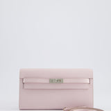 Hermès Kelly To Go Bag in Mauve Pale Epsom Leather with Palladium Hardware