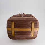 Louis Vuitton Limited Edition Burgundy and Brown Argent Monogram Eden Neo Peach Bag with Gold Hardware