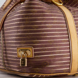 Louis Vuitton Limited Edition Burgundy and Brown Argent Monogram Eden Neo Peach Bag with Gold Hardware