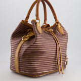 Louis Vuitton Limited Edition Burgundy and Brown Argent Monogram Eden Neo Peach Bag with Gold Hardware