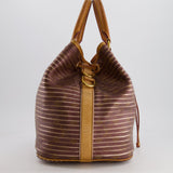 Louis Vuitton Limited Edition Burgundy and Brown Argent Monogram Eden Neo Peach Bag with Gold Hardware