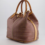 Louis Vuitton Limited Edition Burgundy and Brown Argent Monogram Eden Neo Peach Bag with Gold Hardware