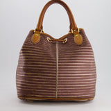 Louis Vuitton Limited Edition Burgundy and Brown Argent Monogram Eden Neo Peach Bag with Gold Hardware