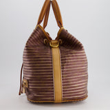 Louis Vuitton Limited Edition Burgundy and Brown Argent Monogram Eden Neo Peach Bag with Gold Hardware