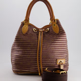 Louis Vuitton Limited Edition Burgundy and Brown Argent Monogram Eden Neo Peach Bag with Gold Hardware