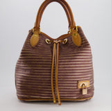 Louis Vuitton Limited Edition Burgundy and Brown Argent Monogram Eden Neo Peach Bag with Gold Hardware