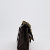 *FIRE PRICE* Chanel Vintage Brown Medium Classic Double Flap Bag in Lambskin Leather with 24K Gold Hardware