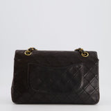 *FIRE PRICE* Chanel Vintage Brown Medium Classic Double Flap Bag in Lambskin Leather with 24K Gold Hardware