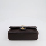 *FIRE PRICE* Chanel Vintage Brown Medium Classic Double Flap Bag in Lambskin Leather with 24K Gold Hardware