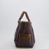 Celine Brown Boogie Canvas and Leather Bag with Silver Hardware