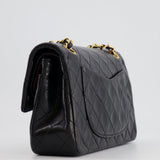 Chanel Black Vintage Classic Small Double Flap Bag in Lambskin Leather with 24K Gold Hardware