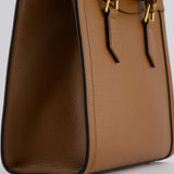 Gucci Brown Diana Small Tote Bag in Cuir Leather with Shiny Antique Gold Hardware & Bamboo Handle RRP £3,170