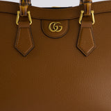 Gucci Brown Diana Small Tote Bag in Cuir Leather with Shiny Antique Gold Hardware & Bamboo Handle RRP £3,170