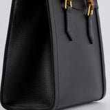 Gucci Black Diana Small Tote Bag in Cuir Leather with Shiny Antique Gold Hardware & Bamboo Handle RRP £3,170