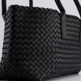 Bottega Veneta Black Small Intreccio Leather Tote Bag in Lambskin Leather with Gold Hardware RRP £6,090