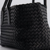 Bottega Veneta Black Small Intreccio Leather Tote Bag in Lambskin Leather with Gold Hardware RRP £6,090