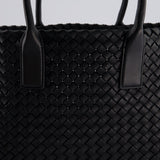 Bottega Veneta Black Small Intreccio Leather Tote Bag in Lambskin Leather with Gold Hardware RRP £6,090