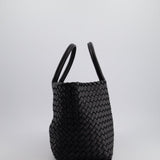 Bottega Veneta Black Small Intreccio Leather Tote Bag in Lambskin Leather with Gold Hardware RRP £6,090