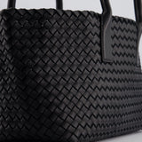 Bottega Veneta Black Small Intreccio Leather Tote Bag in Lambskin Leather with Gold Hardware RRP £6,090