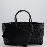 Bottega Veneta Black Small Intreccio Leather Tote Bag in Lambskin Leather with Gold Hardware RRP £6,090