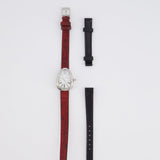 Bvlgari Stainless Steel & Diamond Serpenti Watch 32mm with Red Python Strap