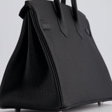 Hermès Birkin 25cm Bag Retourne in Black Togo Leather with Palladium Hardware