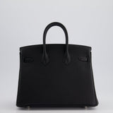 Hermès Birkin 25cm Bag Retourne in Black Togo Leather with Palladium Hardware