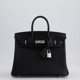 Hermès Birkin 25cm Bag Retourne in Black Togo Leather with Palladium Hardware