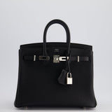 Hermès Birkin 25cm Bag Retourne in Black Togo Leather with Palladium Hardware