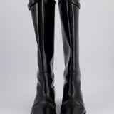 Toteme Black The Riding Leather Knee Boots Size EU 37 RRP £860